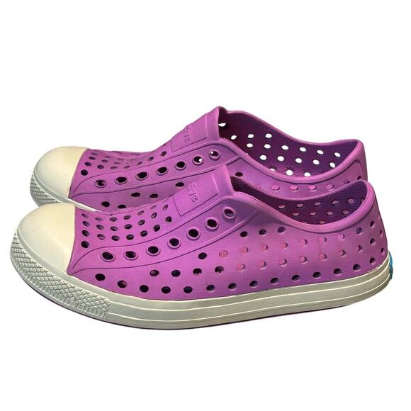 Native Girls Jefferson Slip on Peace Purple Water Play Outdoor Shoes Size 12 - Picture 1 of 8